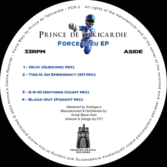 ( PCR-2 ) PRINCE DE TACKICARDIE - Force Bleu EP ( 12" ) Prince's Castle Records